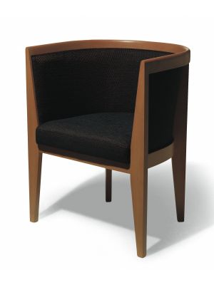 Grandhotel P Cabas Small Armchair Wooden Frame Fabric Seat by Cabas Online Sales
