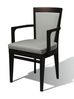 Grandhotel SB Chair with Armrests Wooden Frame Fabric Seat by Cabas Online Buy
