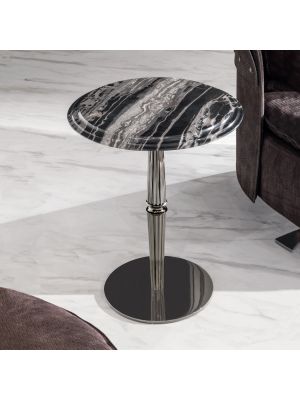 Gueridon luxury coffee table metal base marble top suitable for high-end environments by Longhi buy online