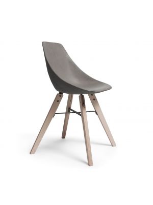 Hauteville Plywood chair concrete shell wooden legs suitable for contract use by Lyon Bèton buy online