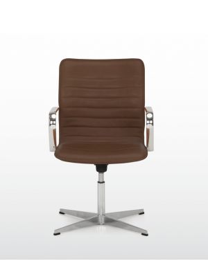 Ice 971 Chair Aluminum Base Leather Seat by Quinti Online Sales