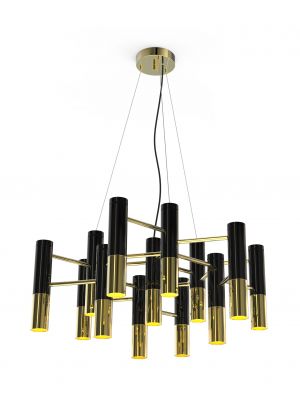 Ike Suspension Lamp Aluminum and Brass Structure by DelightFULL Online Sales