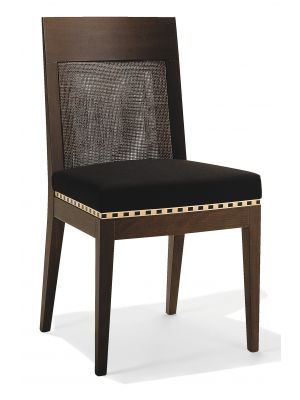 Inlay SC Chair Wooden Frame Leather Seat by Cabas Online Sales
