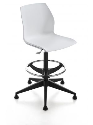Kalea Designer stool steel base polypropylene seat by Kastel online sales