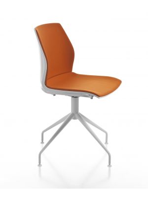 Kalea Swivel 4 Legs chair steel base fabric seat by Kastel online sales