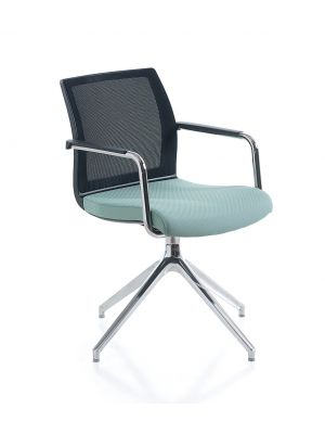Karma Mesh Pyramidal chair chromed base polyester fabric seat by Kastel online sales