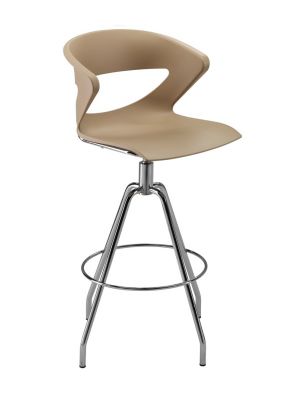 Kicca swivel stool steel base polypropylene seat by Kastel online sales