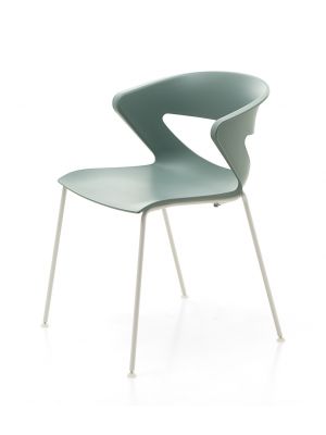 Kicca 4 Legs stackable chair polypropylene seat steel legs by Kastel buy online