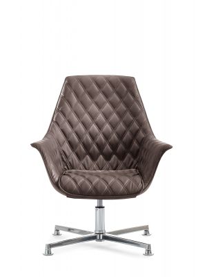 KImera Low Rhomboidal executive chair die-cast aluminum base leather seat by Kastel online sales