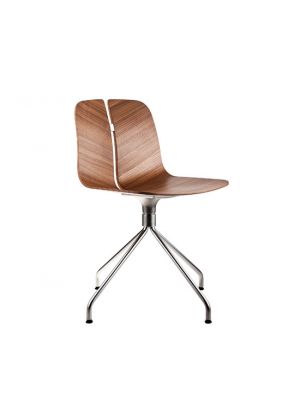 Link 4 Legs Chair Metal Base Wooden Seat by La Palma Online Sales