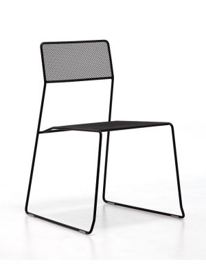 Log Mesh sledge chair metal structure by Arrmet online sales