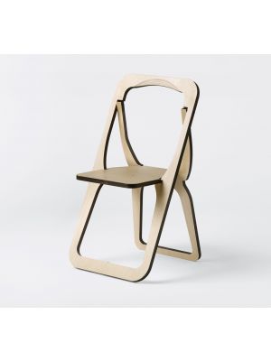 Lola high design folding chair birch wood structure by Parva online sales on www.sedie.design now!