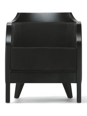 Met Tub P Armchair Wooden Structure Leather Seat by Cabas Online Sales