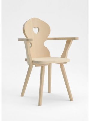 Monaco chair with armrests fir wood structure suitable for contract use by Sipa online sales