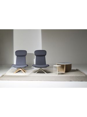Myplace high design swivel armchair fabric coated by LaCividina buy online