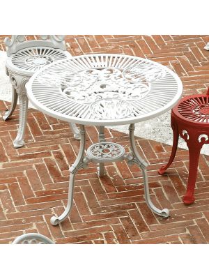 Narcisi round table painted aluminum structure by Fast online sales