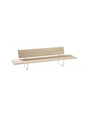 New-Wood Plan 319/325 eco-sustainable bench suitable for outdoor use by Fast buy online on www.sedie.design now!