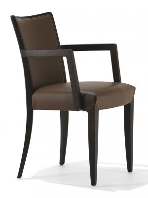 Nobilis SB Chair with Armrests Wooden Frame Leather Seat by Cabas Online Sales