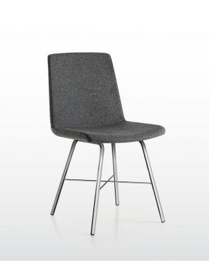 Petit Amelie Soft 3 Waiting Chair Metal Legs Wool Seat by Quinti Online Sales