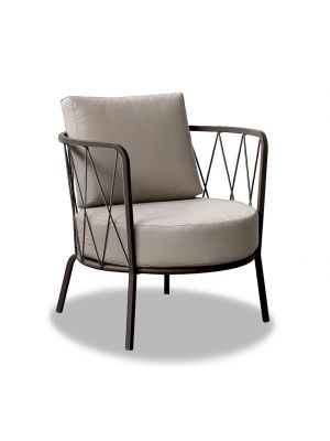 Desireè DE600 armchair metal frame fabric cushions by Vermobil buy online