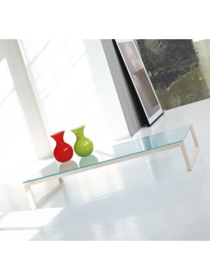 Sales Online Razio Glass Coffee Table Oak or American Walnut Glass Top by Linfa Design.