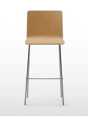 Rudy 2.0 W Stool Metal Legs Wooden Seat by Quinti Online Sales