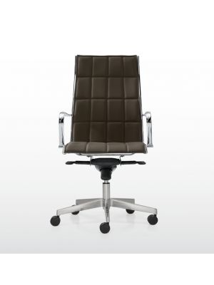 Season Square Executive Chair Aluminum Base Fabric Seat by Quinti Online Sales