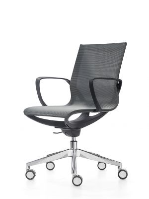 Key Line Mesh desk chair mesh backrest die-cast aluminum base by Kastel online sales on www.sedie.design now!