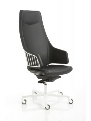Italia IT1 Executive Chair Aluminum Base Leather Seat by Luxy Online Sales
