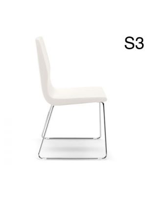 Camilla S3 Chair Polyurethane Shell Metal Slide Base by Rossetto Sales Online