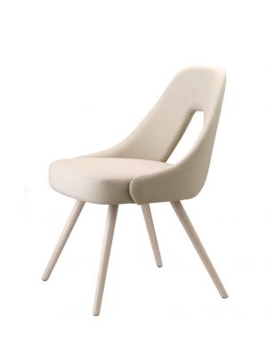 Me chair wooden legs ecoleather seat suitable for contract use by Scab buy online