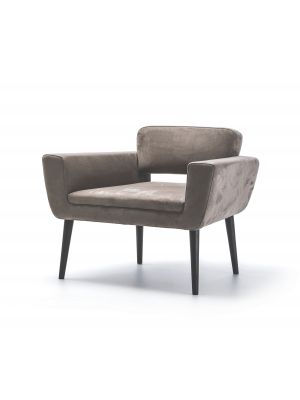 Serie 50 W 8710 modern small armchair coated in fabric suitable for contract by LaCividina buy online