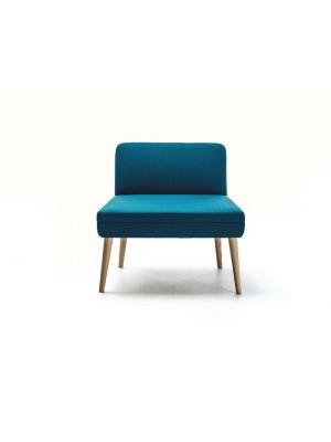 Serie 50 W 8722 lounge chair coated in fabric suitable for contract by LaCividina online sales