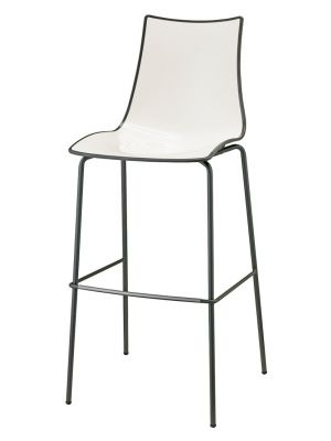 Zebra W/A Bicolore Stool Steel Base Polymer Seat by Scab Online Sales