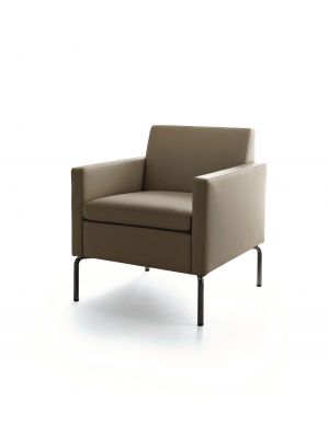 Socrate 1222N waiting armchair coated in fabric metal feet by LaCividina buy online