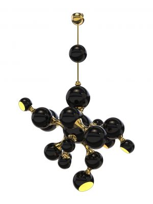 Atomic Suspension Lamp Brass and Steel Structure by DelightFULL Online Sales