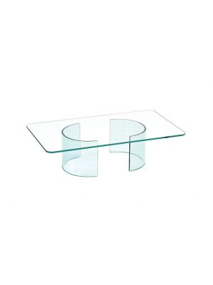 Sales Online Party Coffee Table Base in Glass Structure with Glass Top in Various Finishes by Sovet.