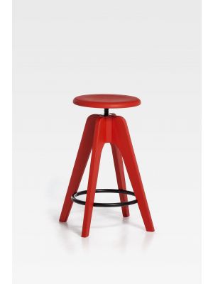 Tommy adjustable height stool ash wood structure suitable for contract use by Sipa buy online