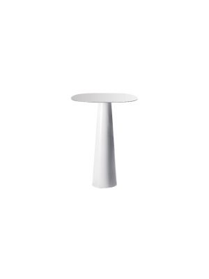 Sales Online Totem H. 110 Table Tempered Glass Top Stainless Steel or Lacquered Metal Base by Sovet.