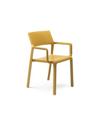 Trill stackable chair with armrests polypropylene structure suitable for outdoor use by Nardi online sales