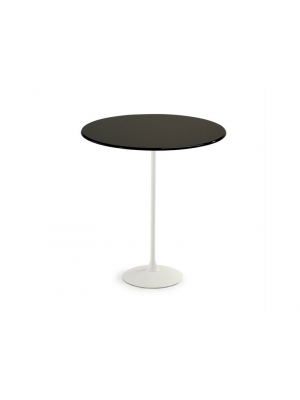 Sales Online Tulip Round Coffee Table Glass Top with Metal Base by Sovet.