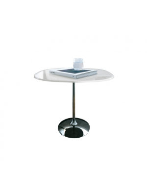 Sales Online Tulip Shaped Coffee Table Glass Top with Metal Base by Sovet.
