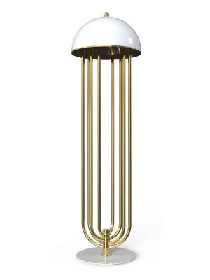 Turner F Floor Lamp Brass Structure Aluminum Diffuser by DelightFULL Online Sales