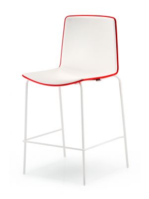 Tweet 892 bicolor stool steel frame polypropylene seat by Pedrali online sales