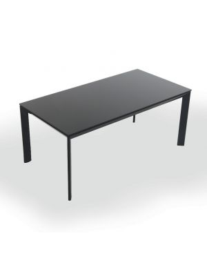 Vega 1 Table Steel Structure Glass Top by Sintesi Online Sales