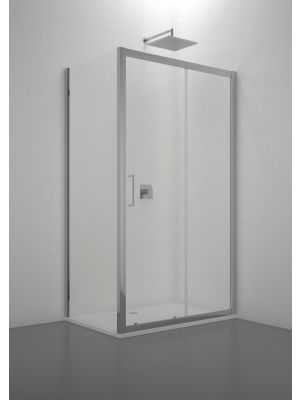 Venere Corner Shower Enclosure Glass Doors Aluminum Frame by SedieDesign Online Sales