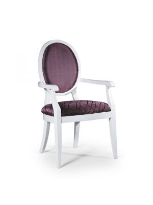 Vicky Classic Armchair Wooden Structure Fabric Seat by SedieDesign Buy Online