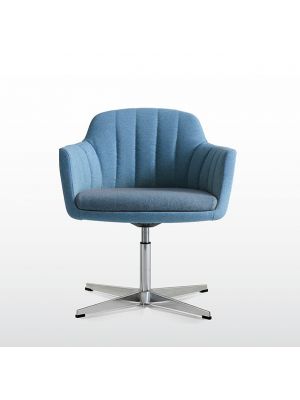Vittoria 831 Small Armchair Aluminum Base Wool Seat by Quinti Online Sales
